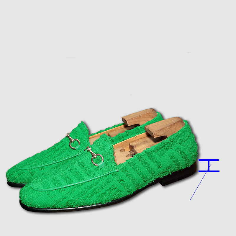 Men's Personalized Green Loafer Trendy Slip-on Shoes