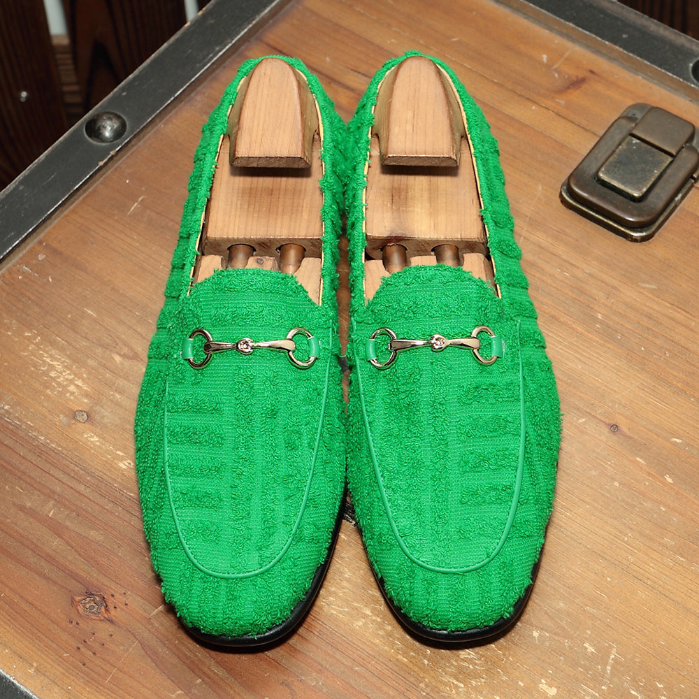 Men's Personalized Green Loafer Trendy Slip-on Shoes